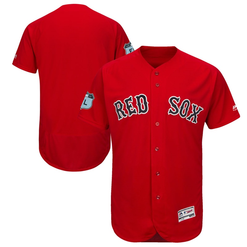 Men's Boston Red Sox Scarlet 2017 Spring Training Flex Base Authentic Team Jersey