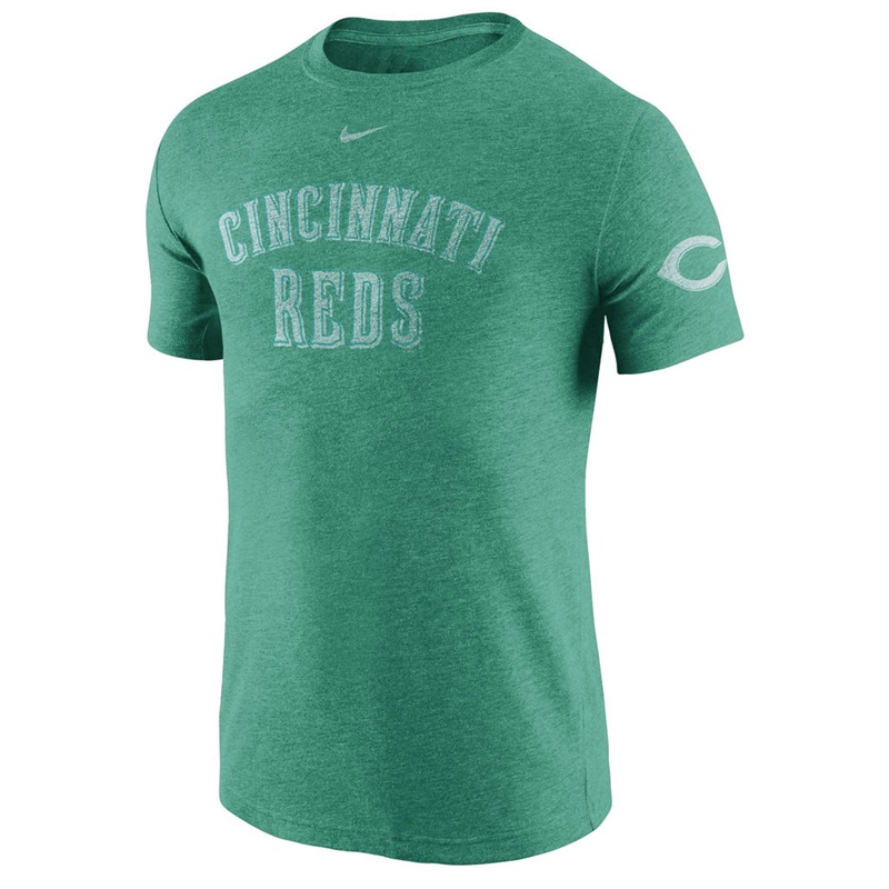 Men's Cincinnati Reds Green DNA Tri-Blend T-Shirt