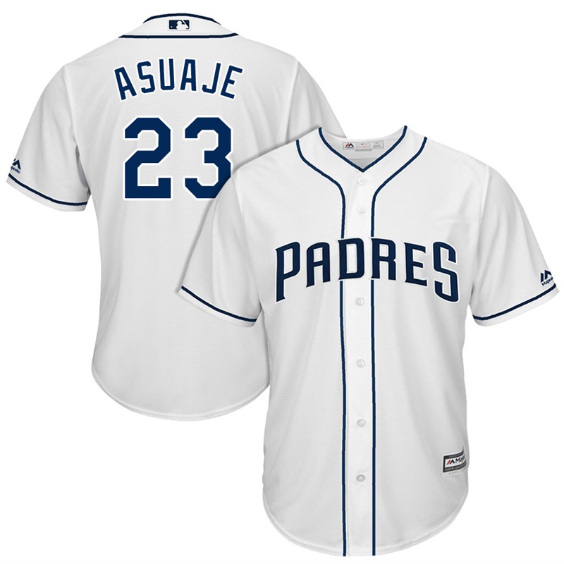 Men's San Diego Padres Carlos Asuaje #23 2017 Home White Cool Base Jersey