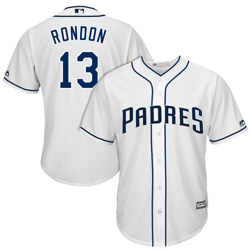 Men's San Diego Padres Jose Rondon #13 2017 Home White Cool Base Jersey