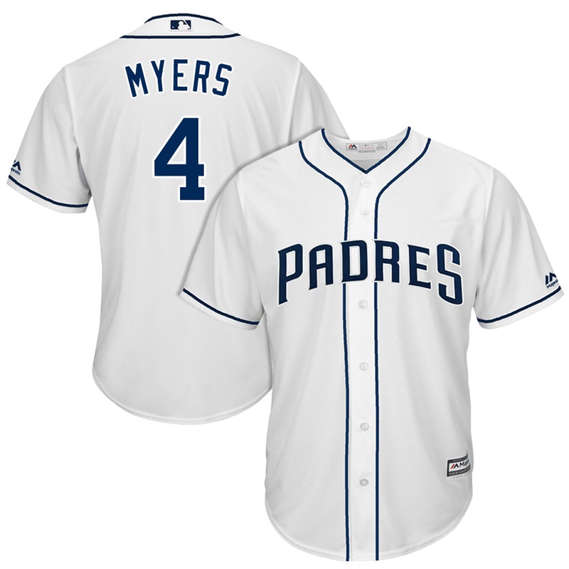 Men's San Diego Padres Wil Myers #4 2017 Home White Cool Base Jersey