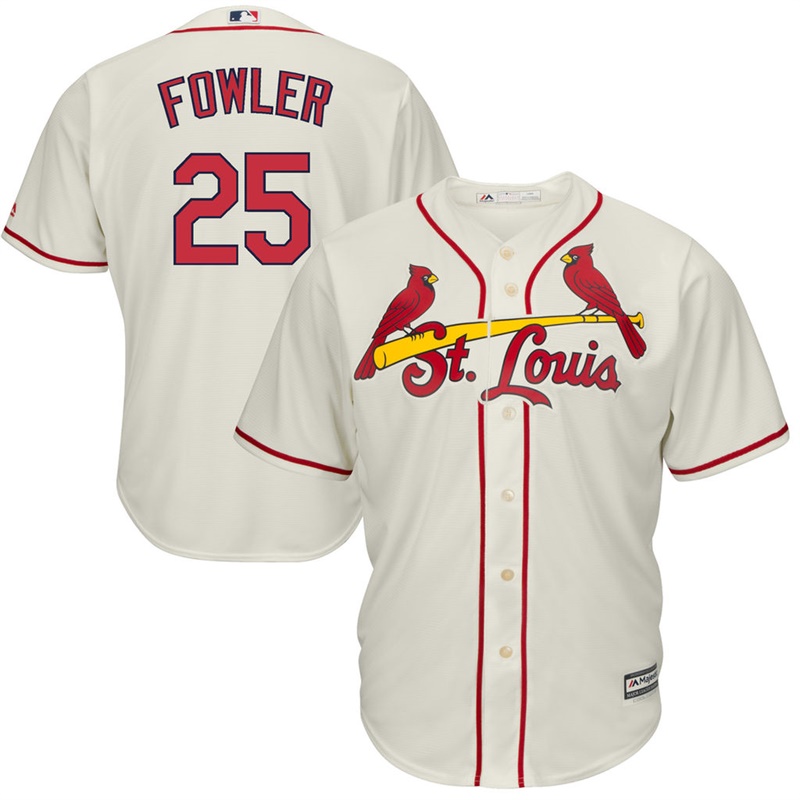 Men's St. Louis Cardinals Dexter Fowler #25 Alternate Cream Cool Base Jersey