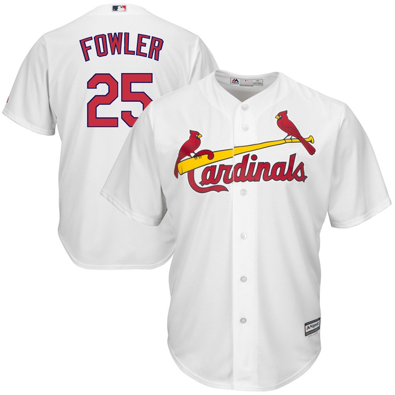 Men's St. Louis Cardinals Dexter Fowler #25 Home White Cool Base Jersey