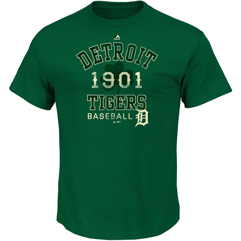 Men's Detroit Tigers Kelly Green Dugout Vintage Celtic T-Shirt