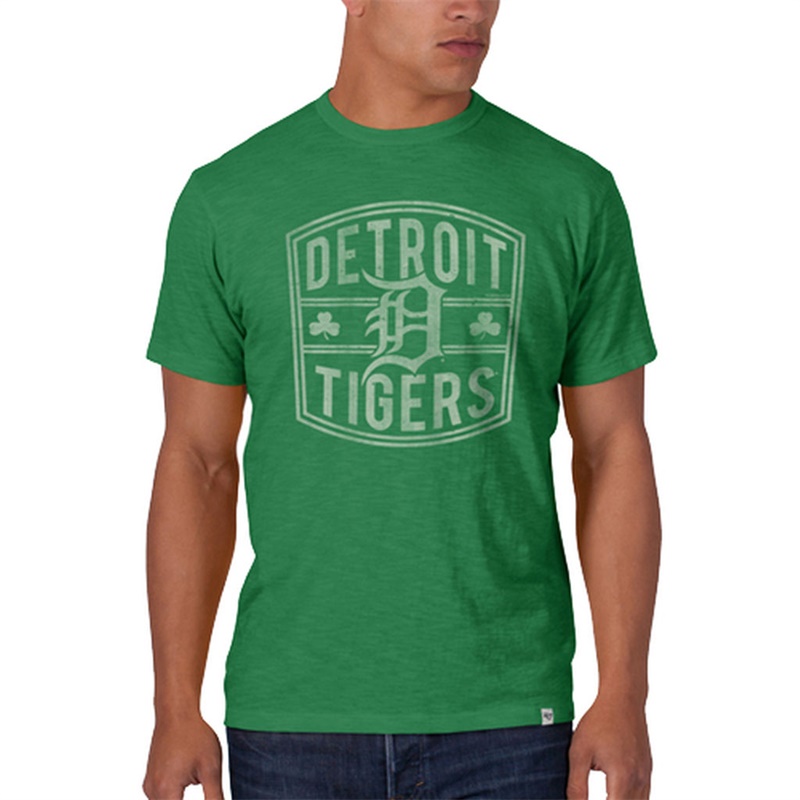 Men's Detroit Tigers Kelly Green St. Patrick's Day Scrum T-Shirt