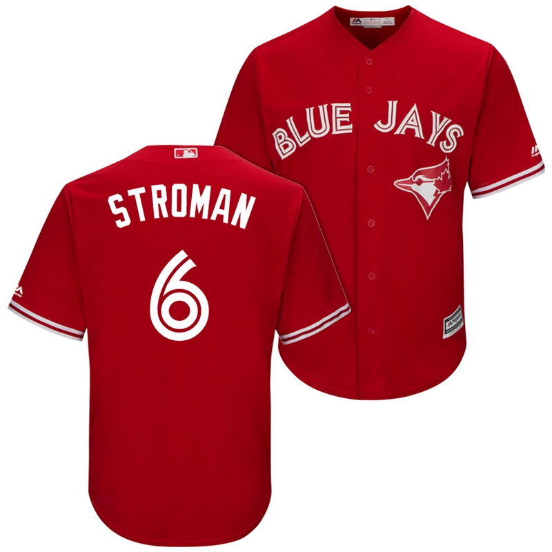 Men's Toronto Blue Jays Marcus Stroman #6 2017 Alternate Scarlet Cool Base Jersey