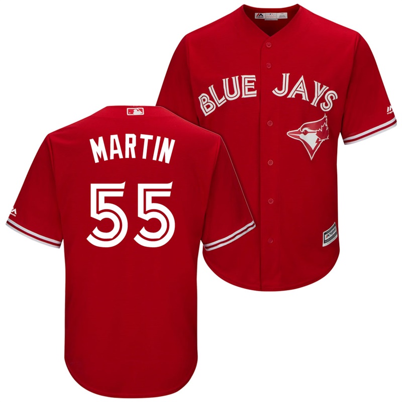 Men's Toronto Blue Jays Russell Martin #55 2017 Alternate Scarlet Cool Base Jersey