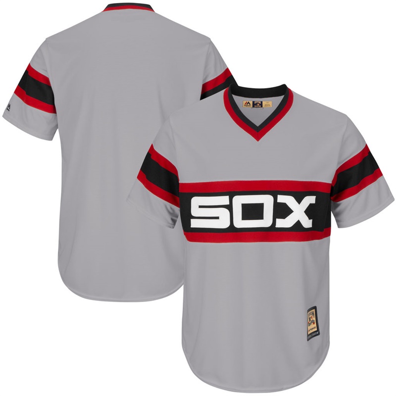 Men's Chicago White Sox Gray Road Cooperstown Cool Base Team Authentic Team Jersey