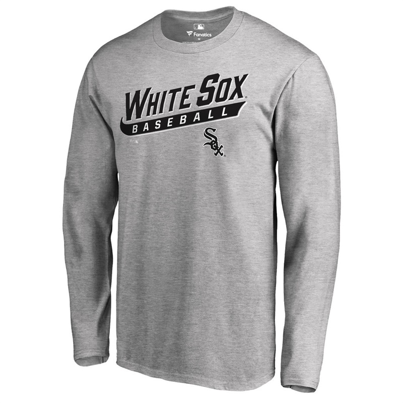 Men's Chicago White Sox Heathered Gray Baseline Long Sleeve Legend T-Shirt