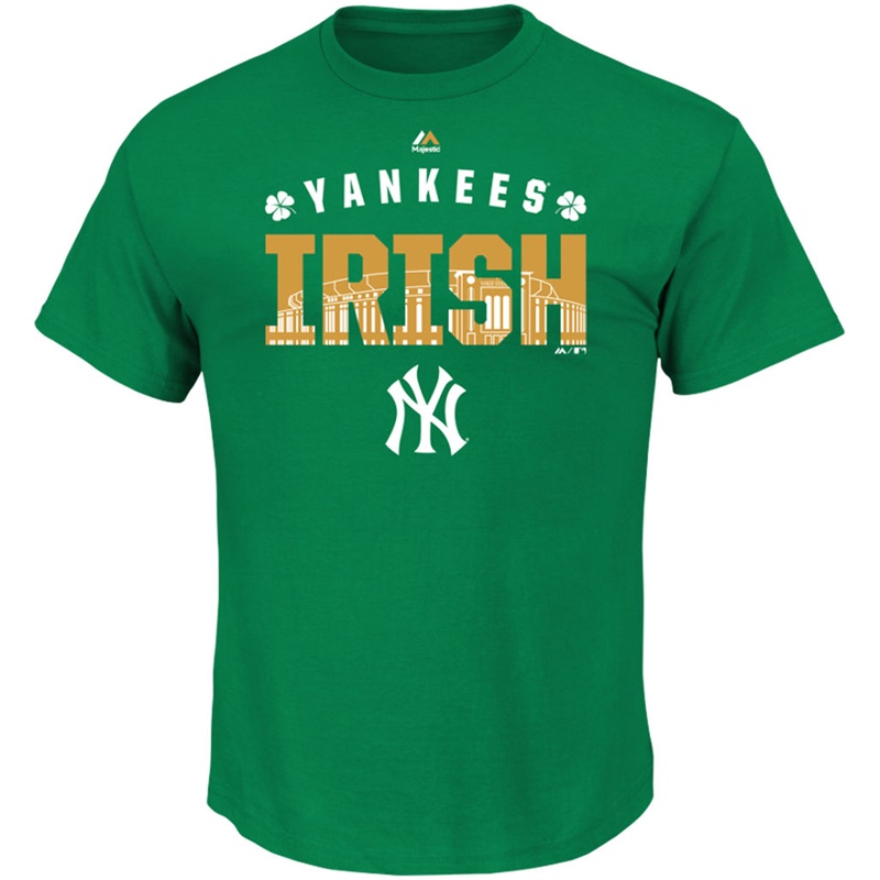 Men's New York Yankees Kelly Green Irish Gaelic T-Shirt