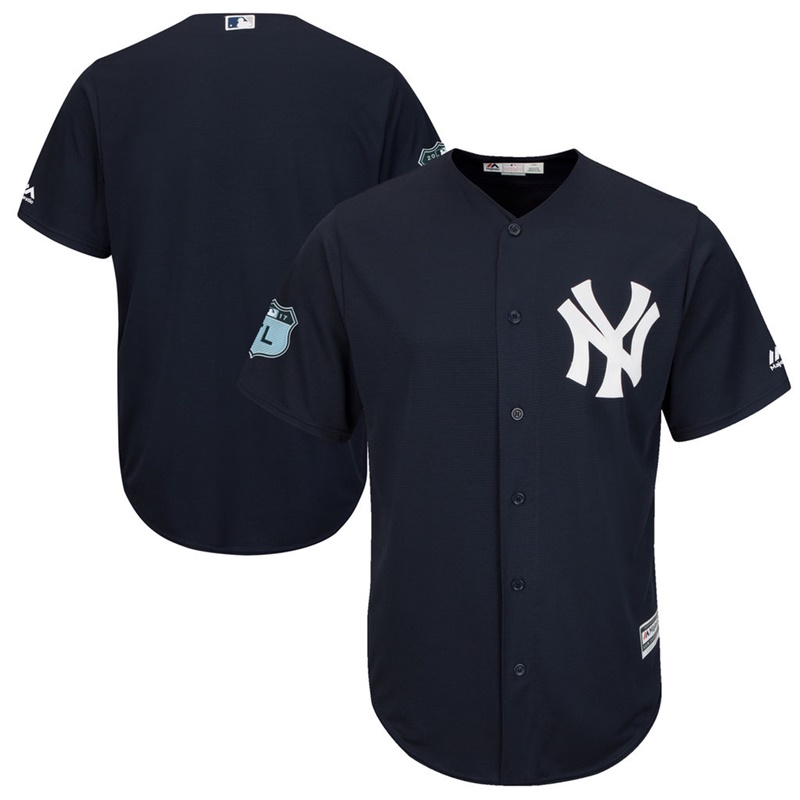 Men's New York Yankees Navy 2017 Spring Training Cool Base Authentic Team Jersey