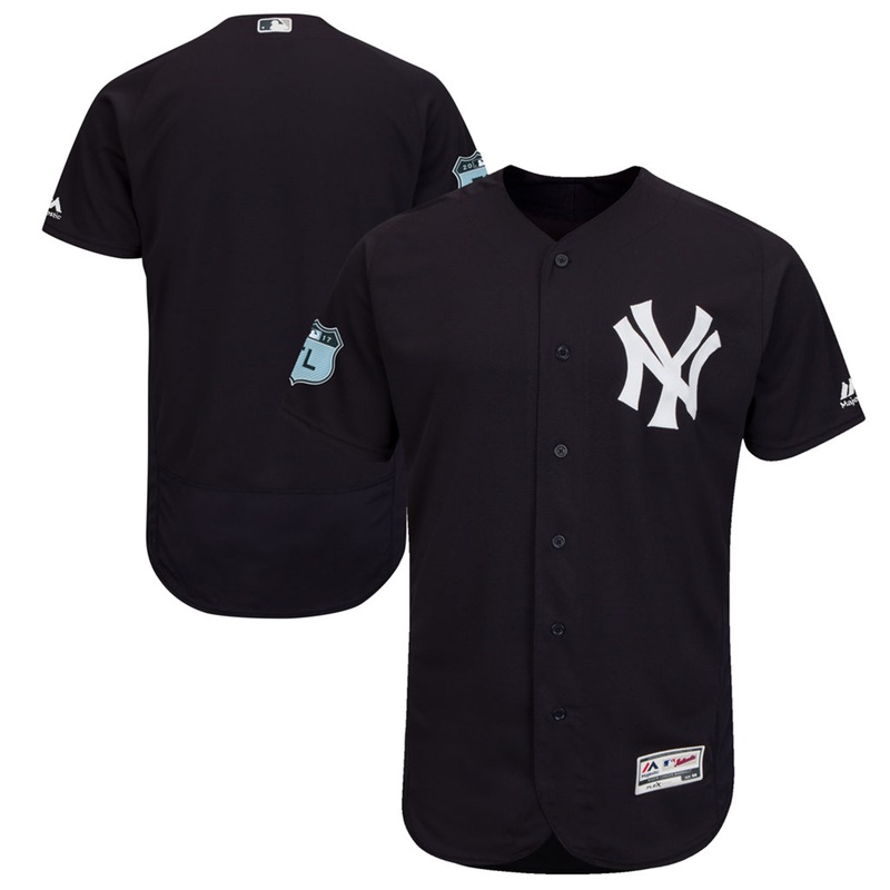 Men's New York Yankees Navy 2017 Spring Training Flex Base Authentic Team Jersey