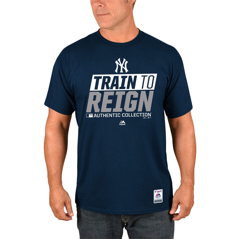 Men's New York Yankees Navy 2017 Spring Training Train to Reign Authentic Collection T-Shirt