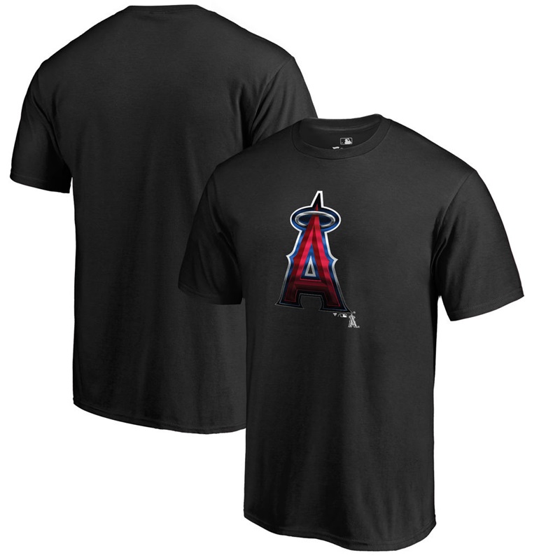 Men Los Angeles Angels Big & Tall Midnight Mascot Logo Black T-Shirt