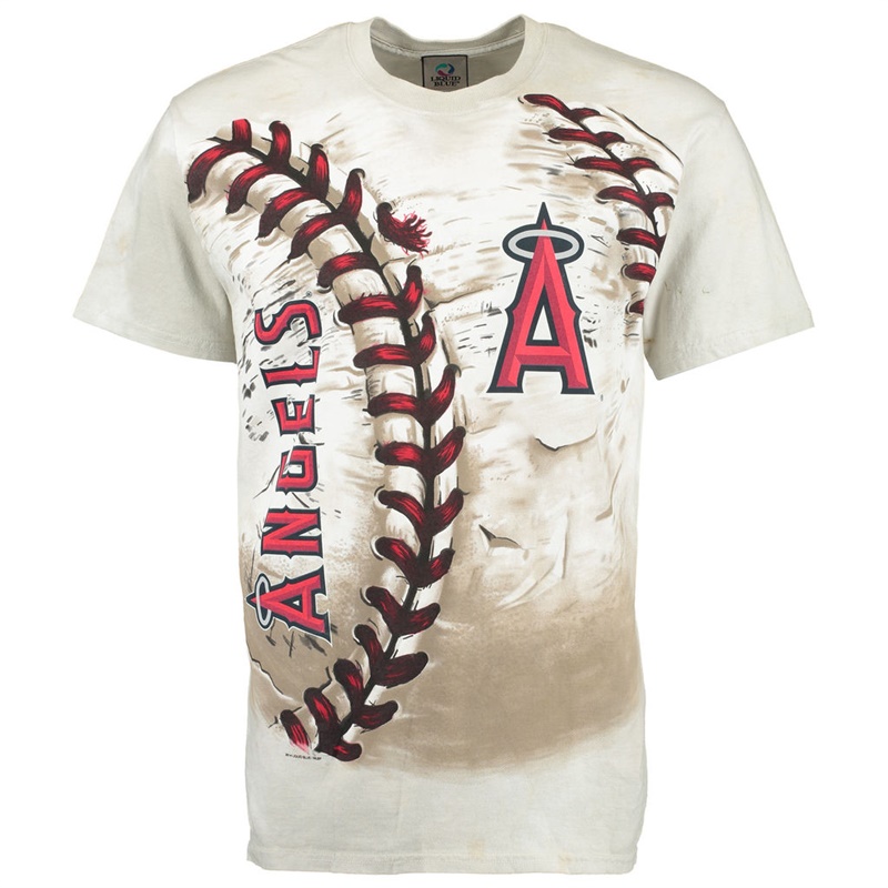 Men Los Angeles Angels Hardball Tie-Dye Cream T-Shirt