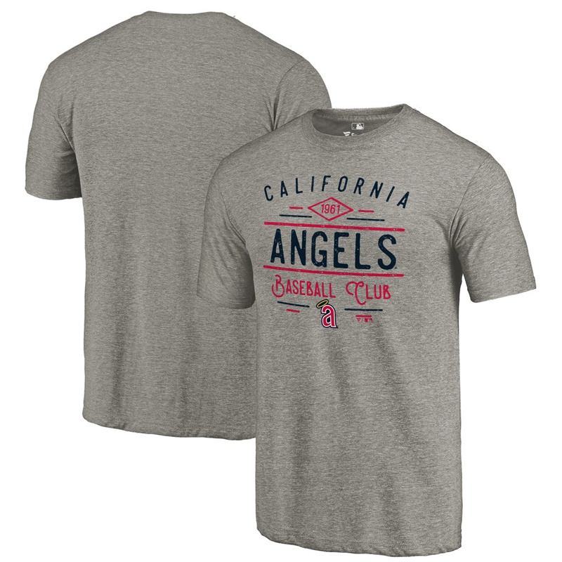 Los Angeles Angels Gray Tri-Blend Doubleday T-Shirt - Men