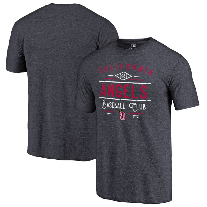 Los Angeles Angels Navy Tri-Blend Doubleday T-Shirt - Men