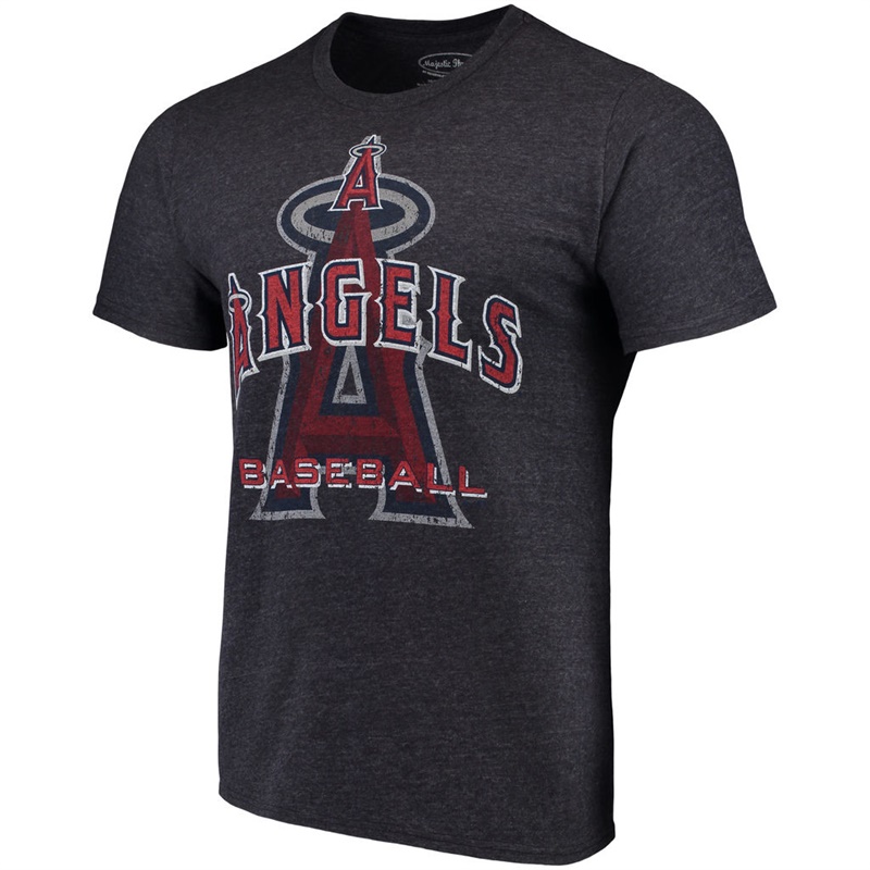 Men Los Angeles Angels Navy Visionary Tri-Blend T-Shirt