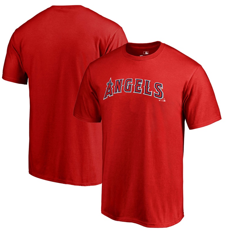 Men Los Angeles Angels Big & Tall Team Wordmark Red T-Shirt