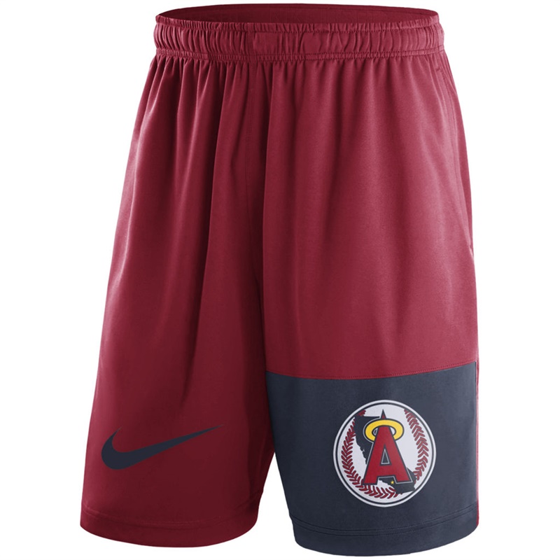 Men Los Angeles Angels Red Cooperstown Collection Dry Fly Shorts