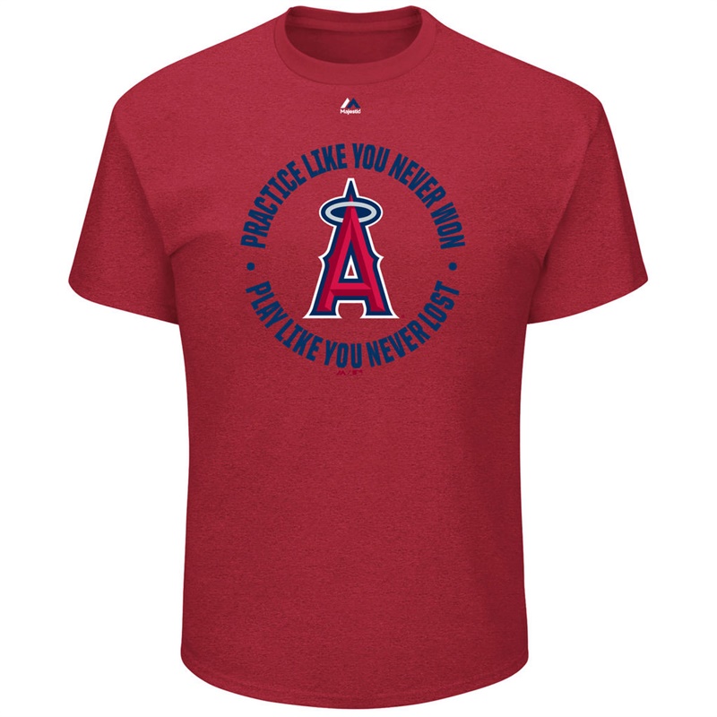 Men Los Angeles Angels Red Practice Like You Never Won T-Shirt