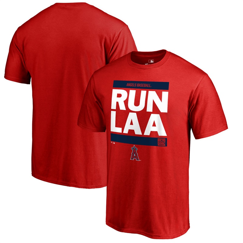 Men Los Angeles Angels Red RUN CTY T-Shirt