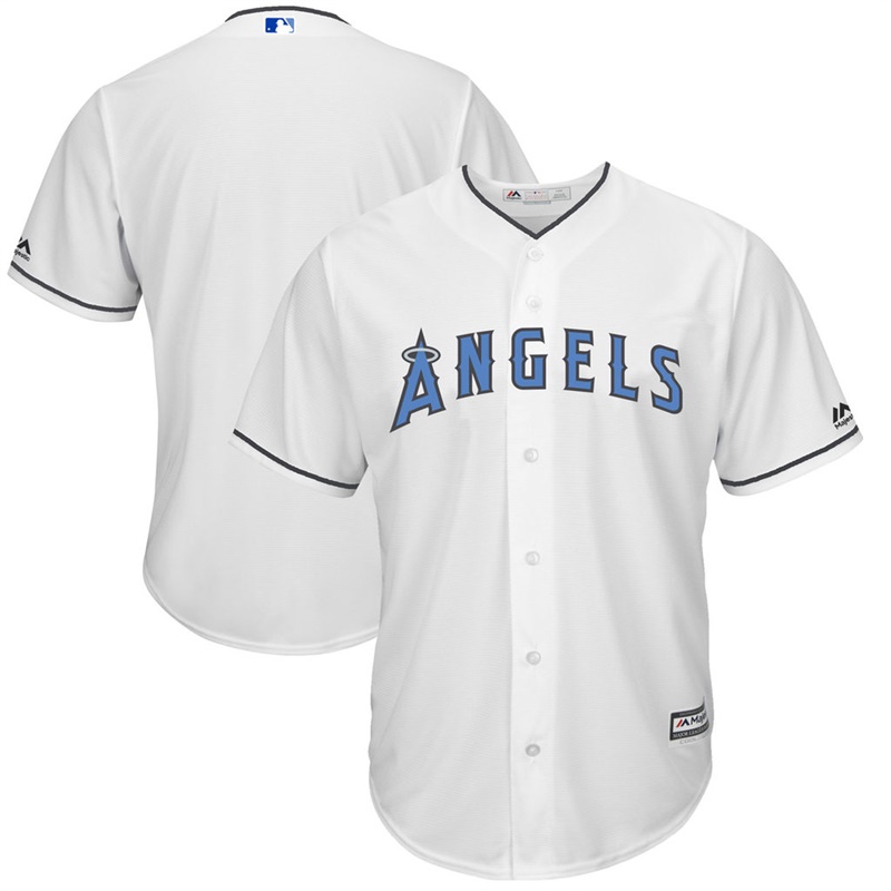 2017 Father's Day Los Angeles Angels Men White Cool Base Team Jersey