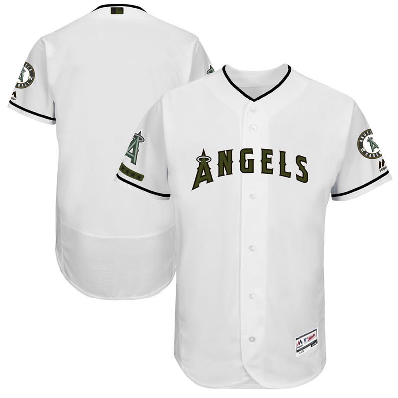 2017 Memorial Day Men Los Angeles Angels White Flex Base Team Jersey