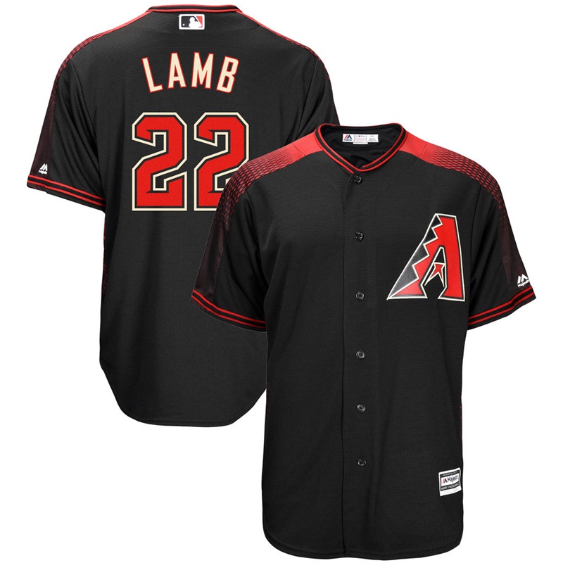 Men Jake Lamb #22 Arizona Diamondbacks Replica Alternate Black Cool Base Jersey