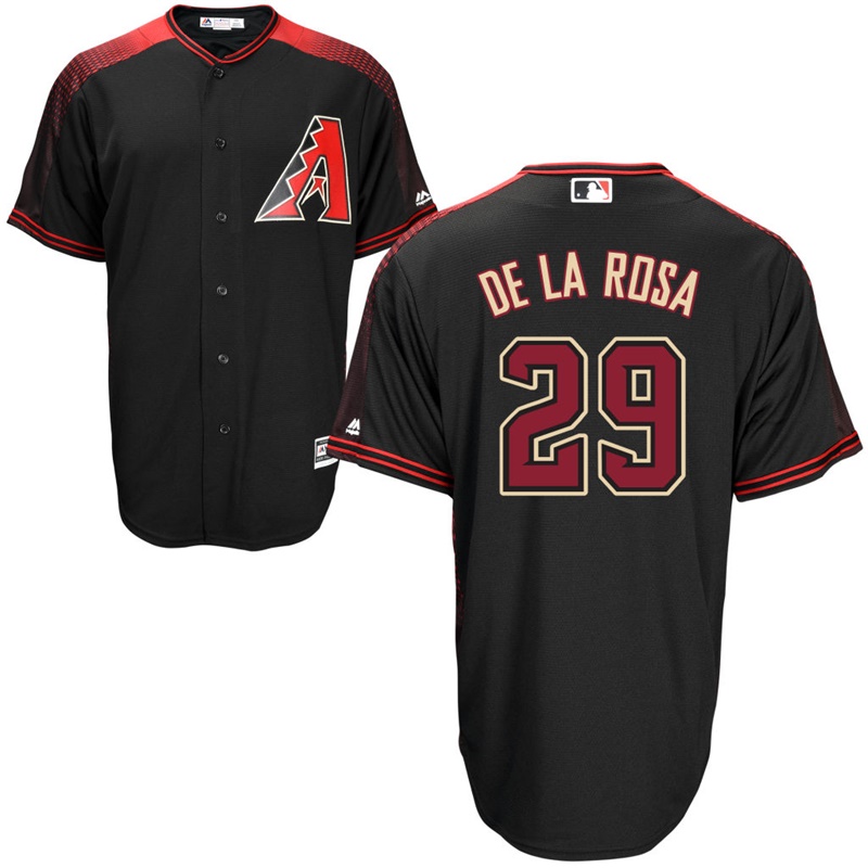 Men Arizona Diamondbacks #29 Jorge De La Rosa 2017 Black Cool Base Jersey