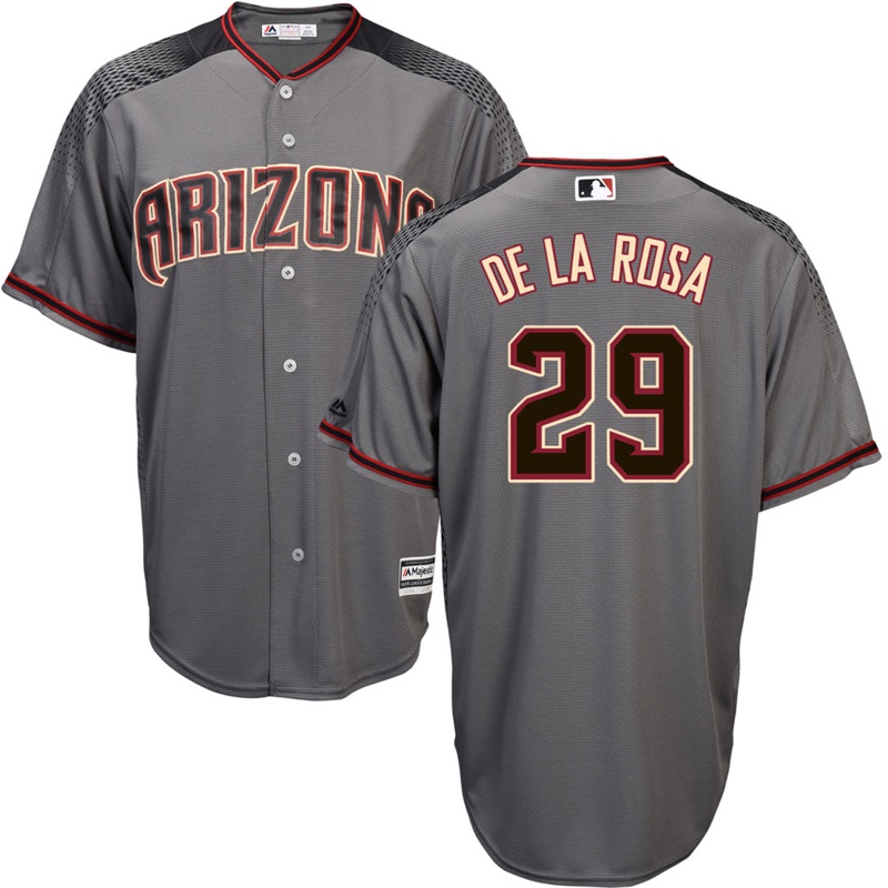 Men Arizona Diamondbacks #29 Jorge De La Rosa 2017 Gray Cool Base Jersey