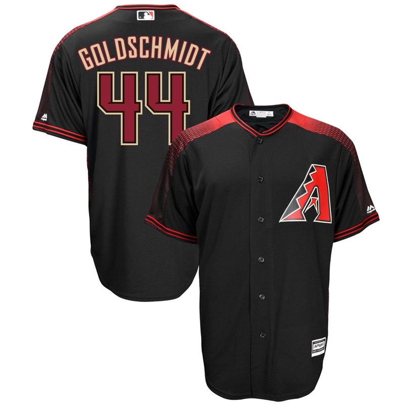 Men Arizona Diamondbacks #44 Paul Goldschmidt Replica Alternate Black Cool Base Jersey