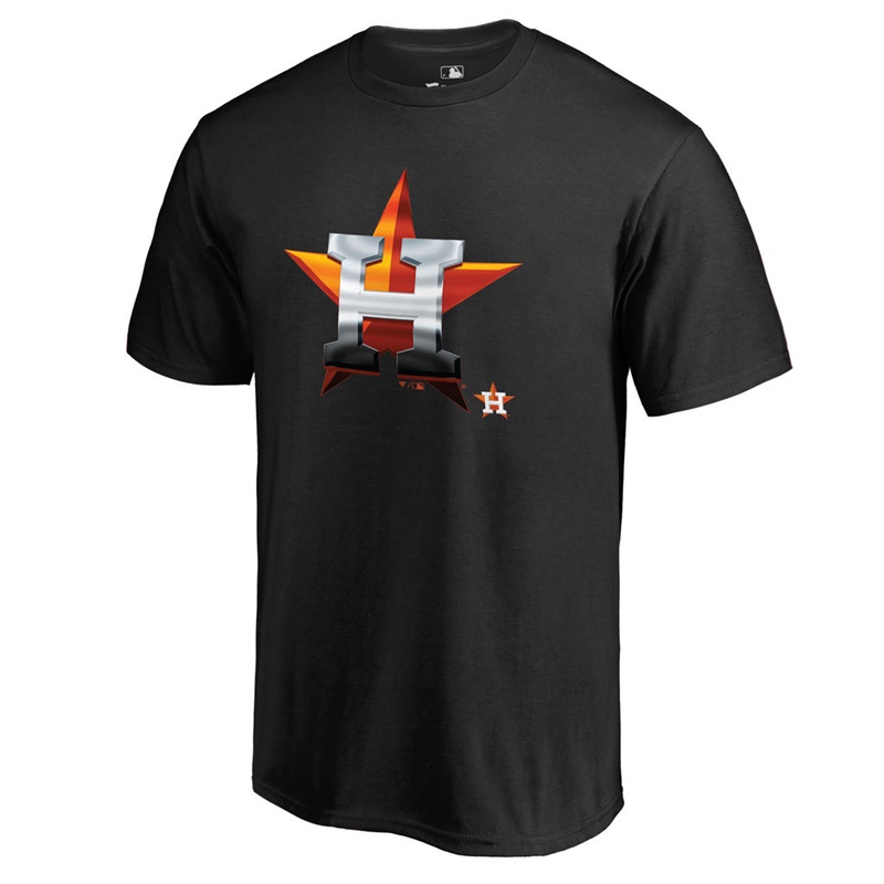 Men Houston Astros Midnight Mascot Big & Tall Black T-Shirt