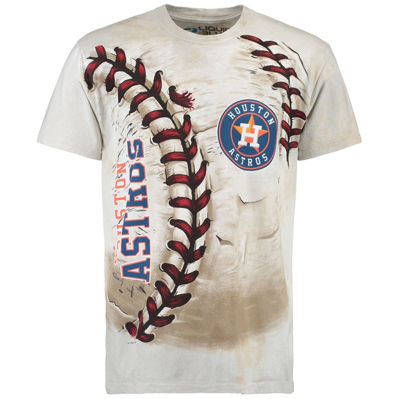 Men Houston Astros Hardball Tie-Dye Cream T-Shirt