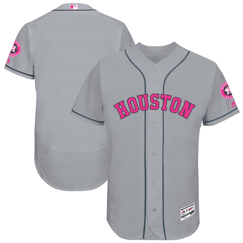 2017 Mother's Day Men Houston Astros Gray Flex Base Team Jersey