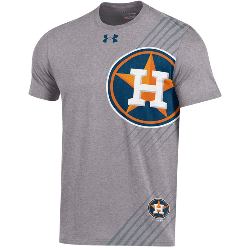 Men Houston Astros Limitless Logo Tri-Blend Gray T-Shirt