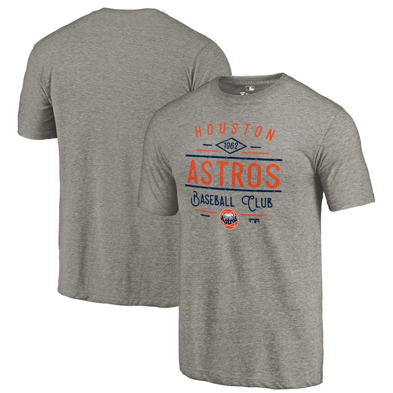 Houston Astros Gray Tri-Blend Doubleday T-Shirt - Men