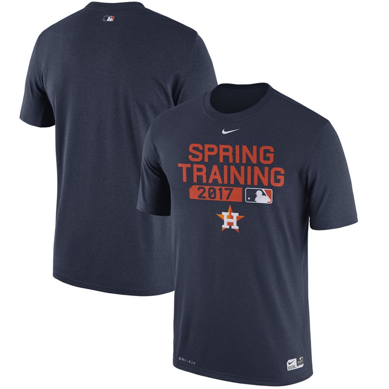 Men Houston Astros Navy 2017 Spring Training Team Issue Performance T-Shirt