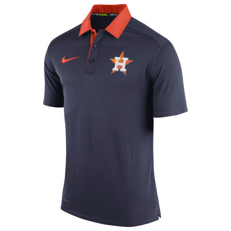 Men Houston Astros Navy Authentic Dri-FIT Elite Polo Shirt