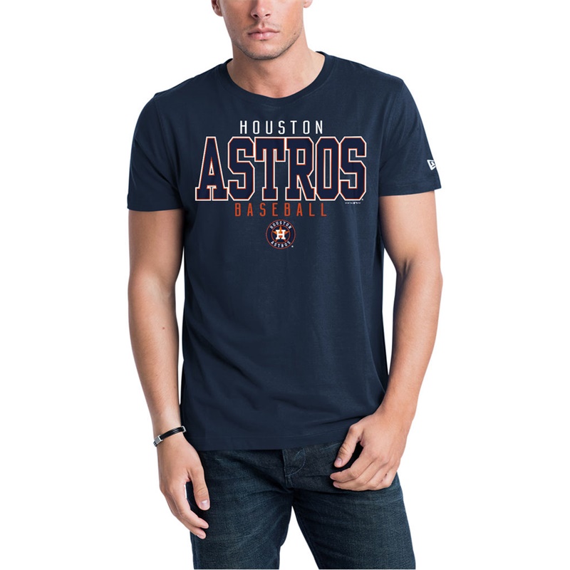 Men Houston Astros Navy Jersey T-Shirt