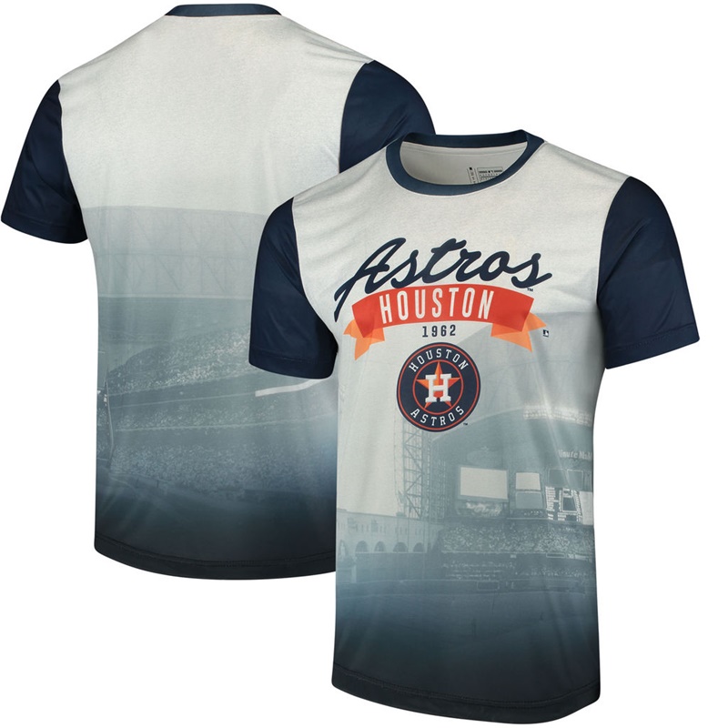 Houston Astros Navy Outfield Photo T-Shirt -  Men