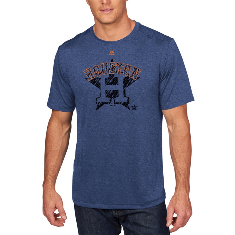 Men Houston Astros Navy Razoredge T-Shirt