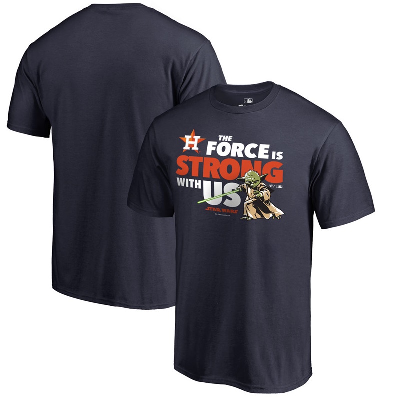 Men Houston Astros Star Wars Jedi Strong Fanatics Branded Navy T-Shirt