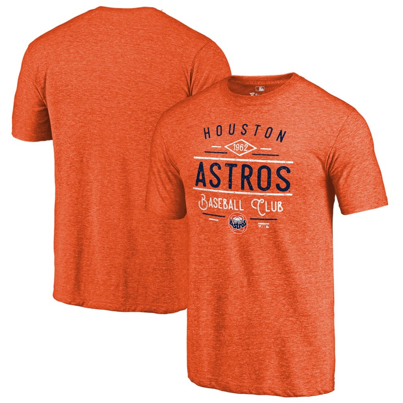 Houston Astros Orange Tri-Blend Doubleday T-Shirt - Men