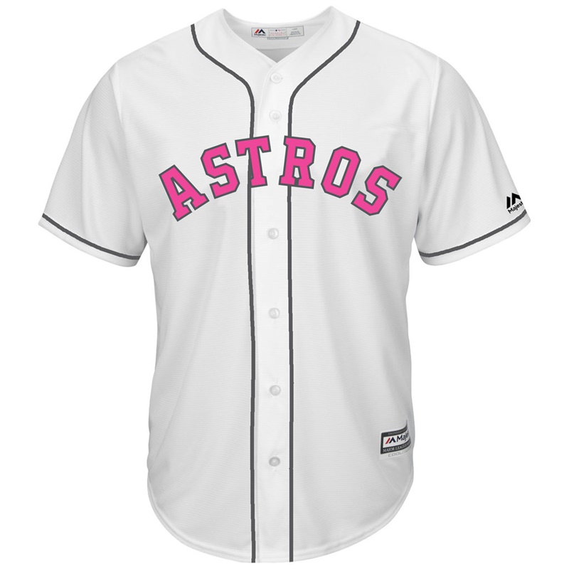 2017 Mother's Day Houston Astros Men White Cool Base Replica Jersey