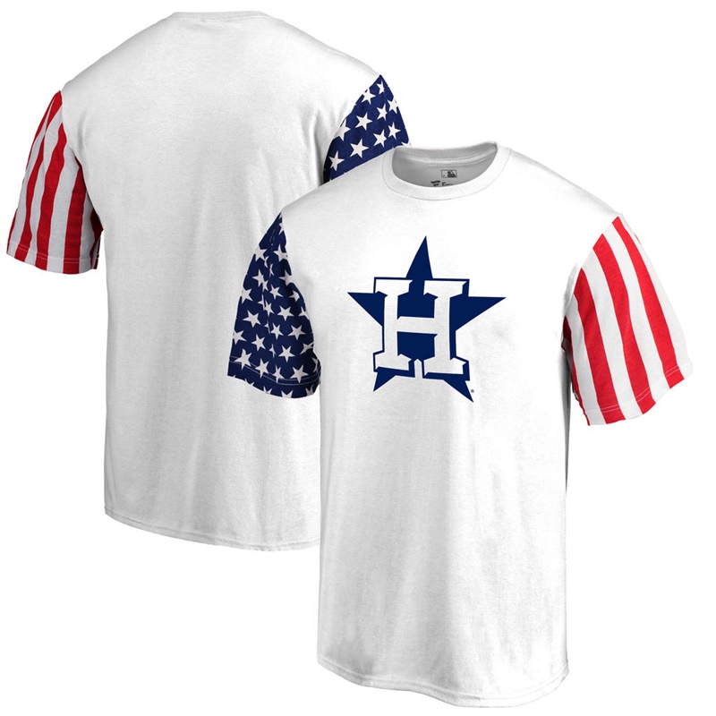 Houston Astros White Stars & Stripes T-Shirt -  Men