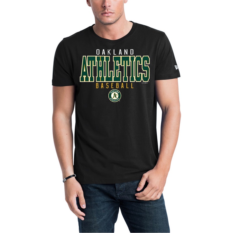 Men Oakland Athletics Black Jersey T-Shirt