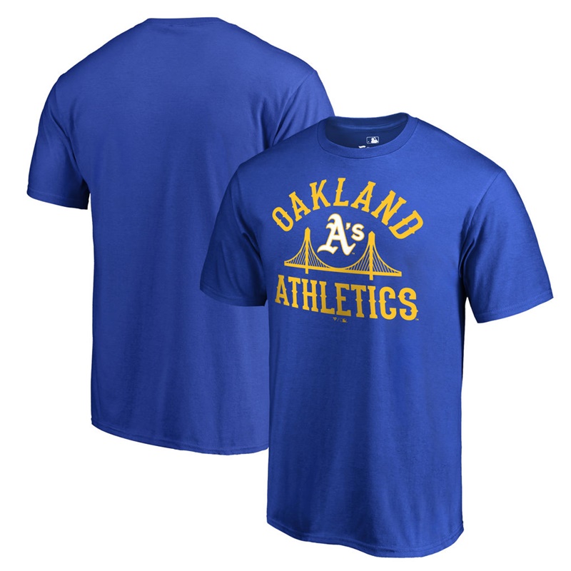 Men Oakland Athletics Big & Tall Blue Bay Area Unite Blue T-Shirt