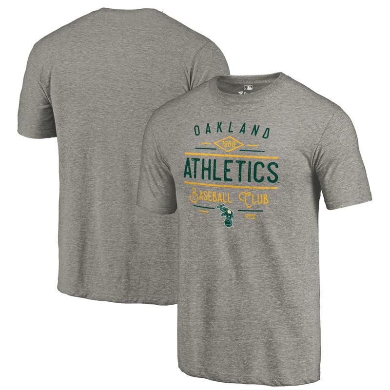 Oakland Athletics Gray Tri-Blend Doubleday T-Shirt - Men