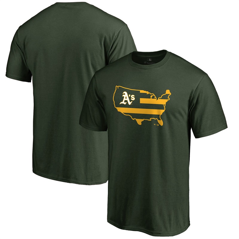 Oakland Athletics Green Broad Stripes T-Shirt -  Men